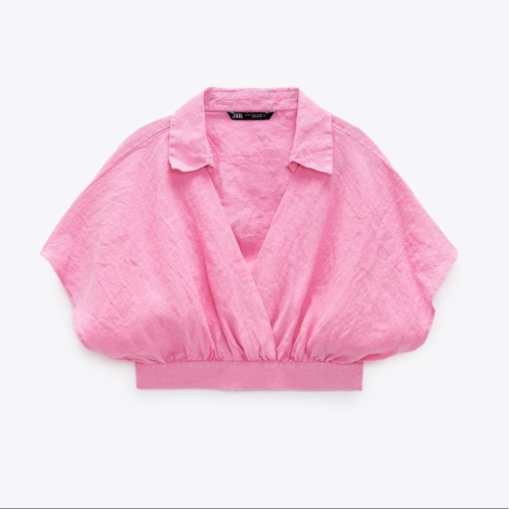 Zara Linen Crop Top